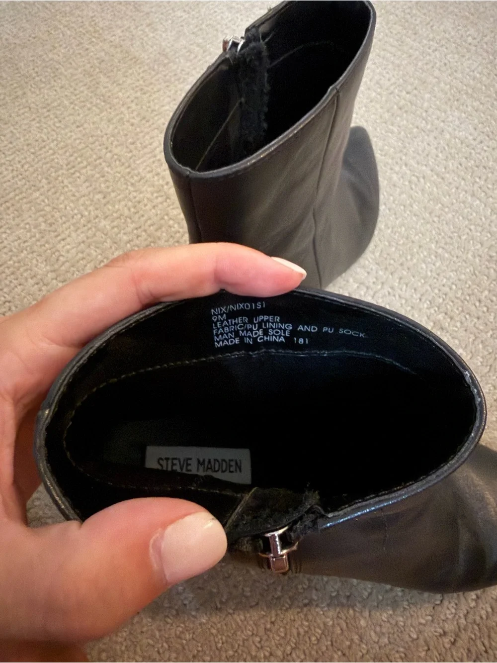 Steve Madden Black Pointed Toe Women's Ankle Boots